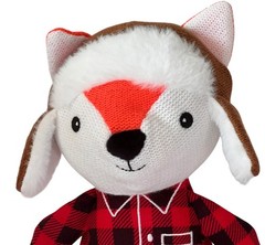 SPARK CREATE IMAGINE NURSERY HOLIDAY BABY TOY RED FOX WINTER EAR MUFF HAT