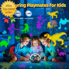 Dinosaur Toys for Kids 3-5, 【Remote+3 Films+93 Effects】 Dinosaur Toys for Kids 2