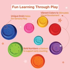 Colorful Stacking Cups for Babies and Toddlers, 8 PCS Nesting and Stackable C…