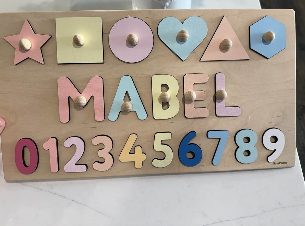 Mabel Toddler Name, Shapes, & Numbers Puzzle