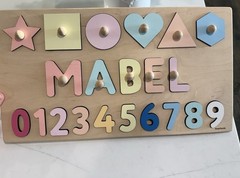 Mabel Toddler Name, Shapes, & Numbers Puzzle