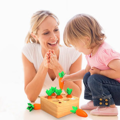 Montessori Carrots Game Gift, 7 Different Sizes, Shape Matching, Problem Solving