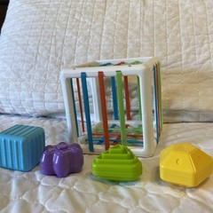 Fat Brain Toys Inny Bin Baby Sensory Develop Learn Shape Sorter Montessori Used