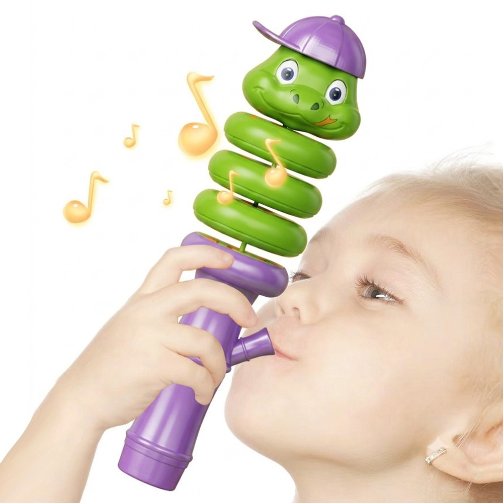 Spinning Snake Whistle Toy Balance Rotating Decompression Cartoon Gift For Kids