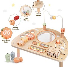Safe and Durable 8 in 1 Wooden Activity Table for Toddlers | Ideal for Learning