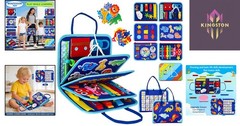 Portable Montessori Busy Book for Toddlers: Engaging Learning Activities 15×12