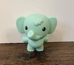 Infantino Rubber Animal Bath Tub 3″ Teal Cartoon Elephant Figure