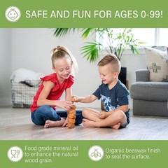 Eco-Friendly Stacking Stones Set – Natural Wood Blocks for Creative Thinking