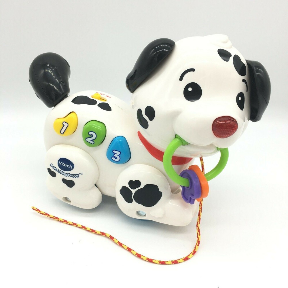 VTech Pull and Sing Puppy Standard Works Fully Lights Baby Toy Works Great
