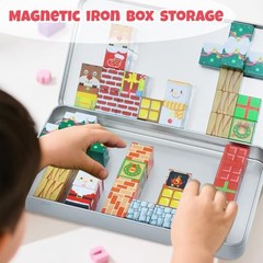Magnetic Blocks Set – 45PCS Educational STEM Travel Building Toys for Christmas