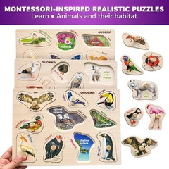 Kids Learning Alphabet Numbers Animals Puzzles