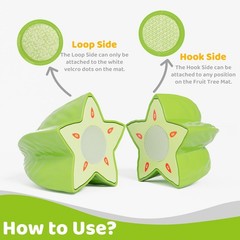 Play Food Set with Cutting Fruits&Felt Tree Mat, Pretend Food Play Kitchen Ac…