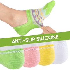 Heatuff No Show Socks Womens Cotton Invisible Low Cut Non Slip Casual Socks F…