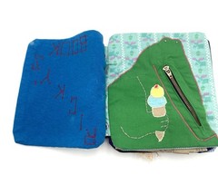 Child Busy Book Vtg Cloth Handmade Vogue Interactive Zoo Animals Quiet Time Baby