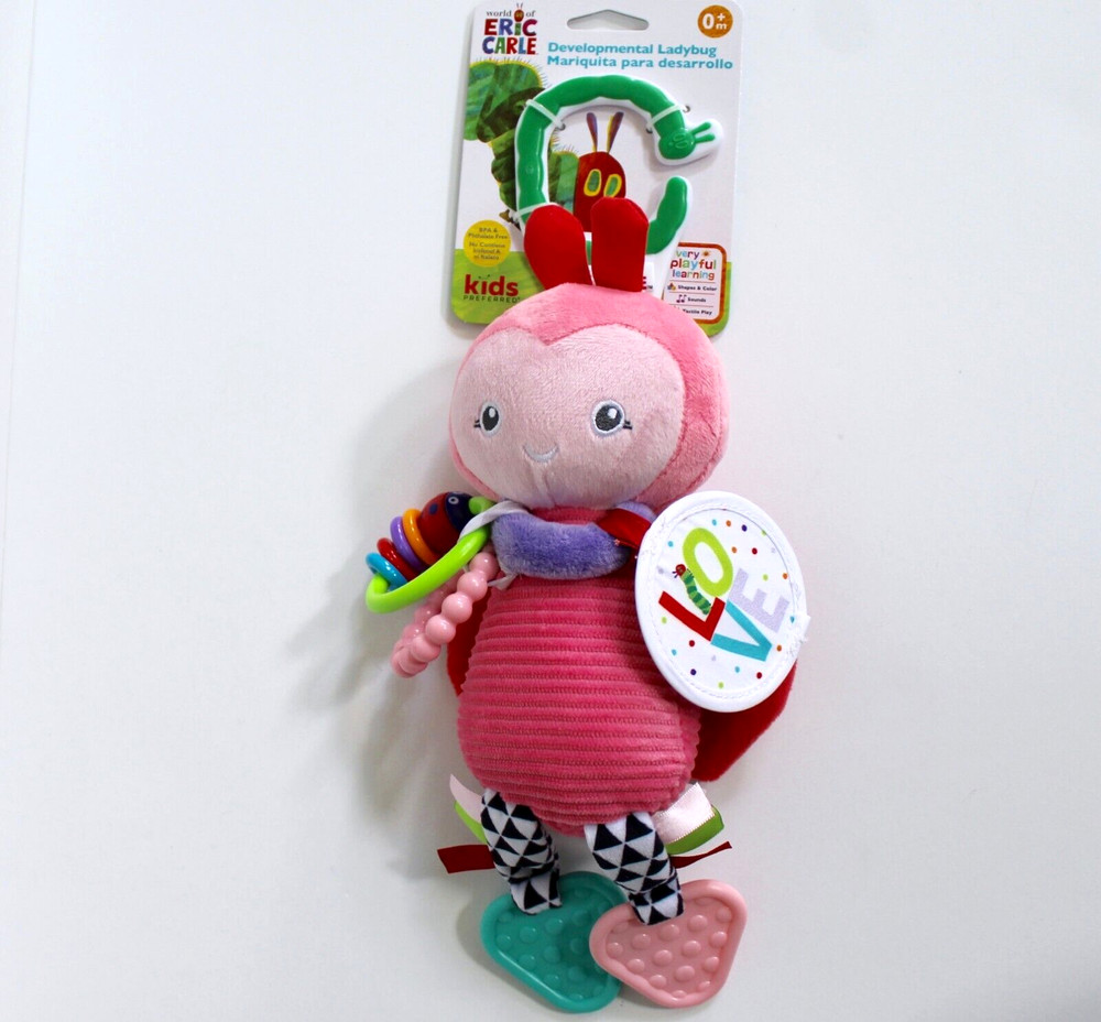 Eric Carle Developmental Ladybug Plush 14″ Crib Stroller Toy Lovey NWT