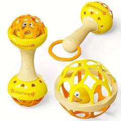 Baby Rattle Sensory Toy Shaker Grasp Ball for Newborn Infants 0-24 Months