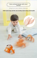 Electric Rolling Monkey Baby Toy Light Music Puzzle Sound Preschool Gift