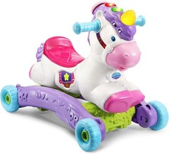 Learning Unicorn Ride on Toy for Kids Girls w/ Music Songs Educational Activity