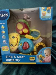Vtech Sing & Soar Butterfly Baby Toy Teaches Shapes, Numbers, Sounds, Grasping