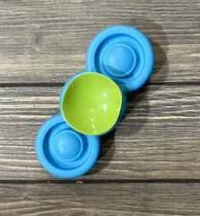 Whirly Squigz Blue Green Stick On Spin Baby Toy