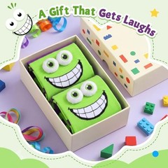 Crazy Socks for Kids Silly Wacky Monster Socks with 3D Eyes for Boys Girls