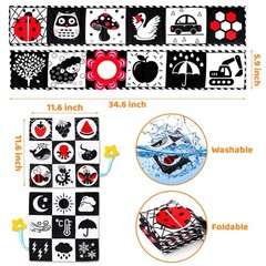 High Contrast Baby Toys for Newborn Infant 0-6 Months Montessori Tummy Time B…