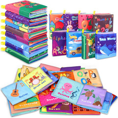 Baby Bath Books, Nontoxic Fabric Soft Baby Cloth Books, Early Education Toys