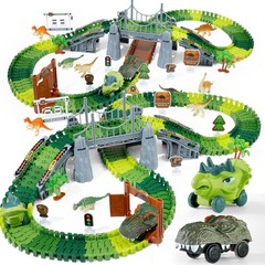 Dinosaur Toys, Dinosaur Race Track for Kids 35, Flexible Train Track Playset …
