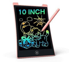 Toys for 3 4 5 6 Years Old Girls Reusable Colorful LCD 10 Inch 1 Pack Pink