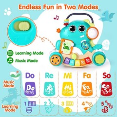 Dinosaur Piano Toy Light Up Musical 6-12 Months – Educational Toddler Gift