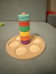 LOVEVERY Wooden Flexible Ring Stacker Babbler Kit Montessori Toys Rings