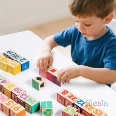 26pcs Wooden ABC Letters Building Blocks Learning Education Toys Kids gift