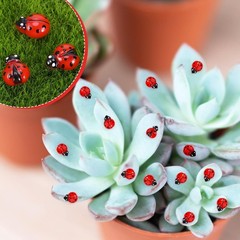 200 Pcs Mini Resin Ladybug, Miniature Ladybug Figurines for Kids Baby Shower …