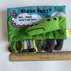 Melissa & Doug K’s Kids Whose Feet? Animals Activity Soft Cloth Baby Book