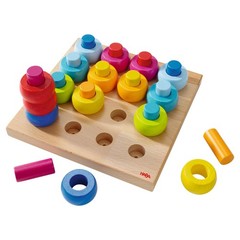 Rainbow Whirls Wooden Sorting & Stacking Rings Shape Sorter, Educational Toys…