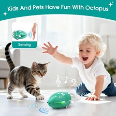 Dancing Octopus Toy for Toddlers, Musical Crawling LED Light Toy, Fun Gift for K