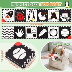 High Contrast Baby Toys for Newborn, Tummy Time Small, Black and White