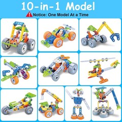 10-in-1 STEM Building Toys for Kids 4-8 – Educational Birthday Gifts