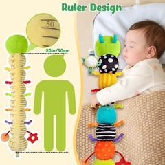 Baby Sensory Toys for 0-12 Months, Musical Caterpillar Tummy Time Toys