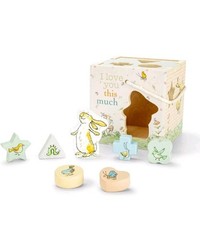 Guess How Much I Love You Wooden Shape Sorter with Rope Handle, 7 Blocks, NEW