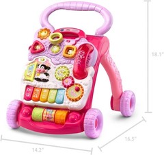 VTech Sit-to-Stand Learning Walker (Frustration Free Packaging), Pink