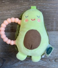 MARY MEYER stuffed avocado plush~sensory toy~rattle~teether~6″~