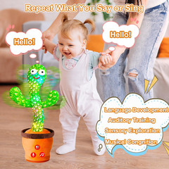 Baby Toys Interactive, Dancing Talking Cactus Toy Volume Adjustable, Mimicking S