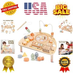 Activity Table for 1 Old, Montessori Toys for 1 2 Old Girls Boy Gifts, 8 in…