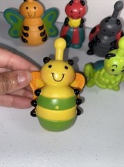 7 Battat JUST B YOU Snug Bugs Colorful Baby Link Snap Together Toys Lot Insects