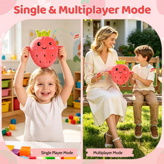 Musical Strawberry & Banana Plush Toys for Sensory Play Ages 3+