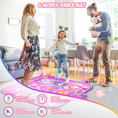 Dance Mat Toys for 3 4 5 6 7 8 9 10+ Year Old Girls Birthday Gifts, Musical Danc