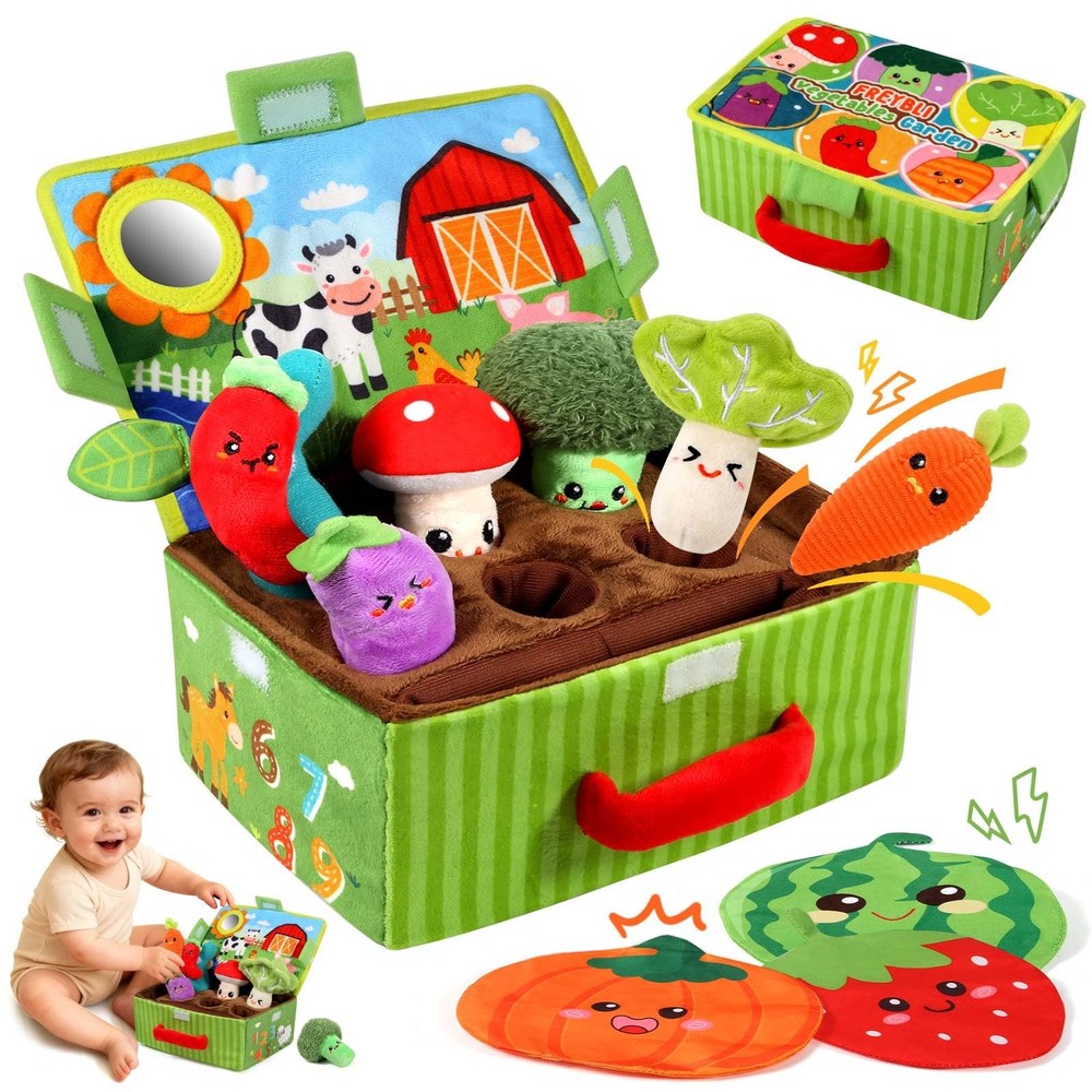 Baby Sensory Garden Plush Toy – Soft Fruits Vegetables for 6-12 Months