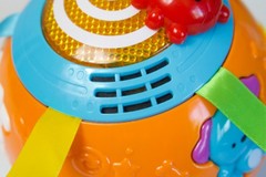 VTech Move & Crawl Baby Ball Orange Motorized Musical Learning Toy Lights Sounds