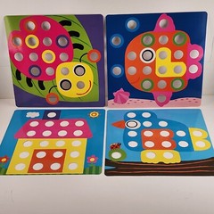 Color Matching Pegboard Preschool Educational Toy 10 Cards Girls Boys Toys
